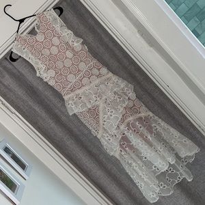 Alexis white flower dress